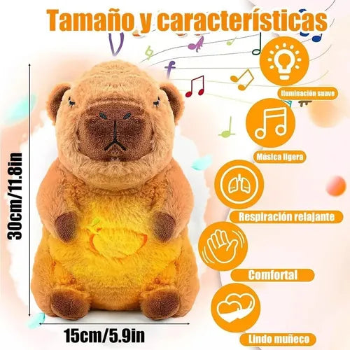 🌟 Peluche Capibara Brillante Músical 🌟